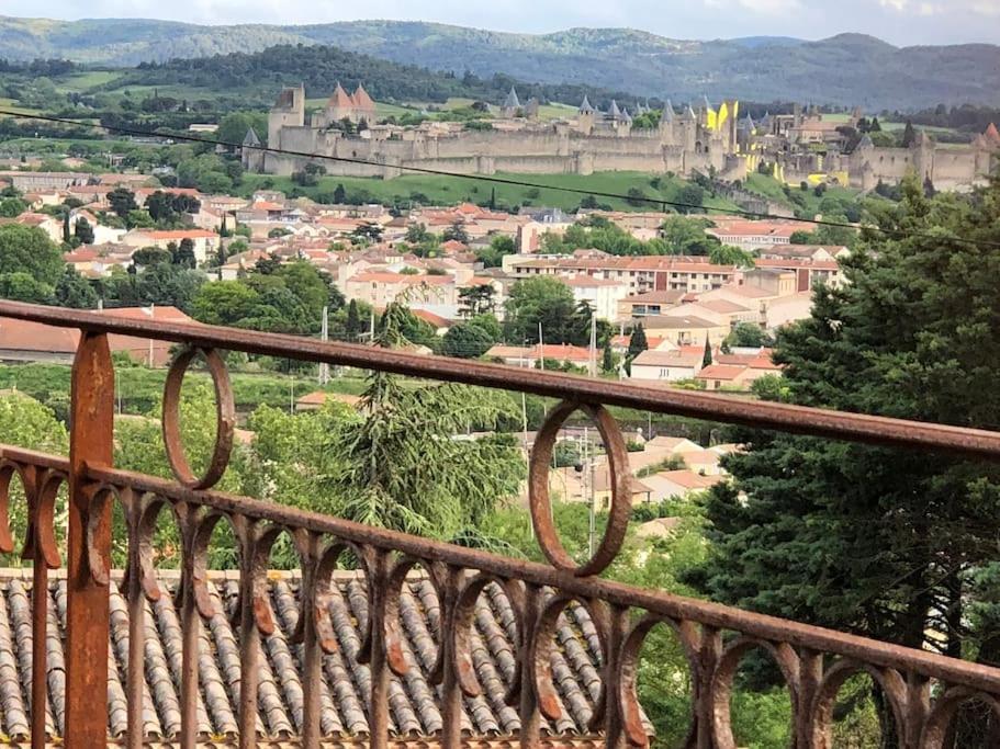Maison De Charme Avec Vue Sur La Cite Medievale. Carcassonne Bagian luar foto